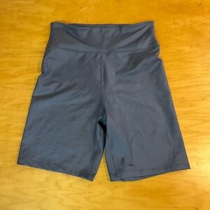 Abercrombie & Fitch Blue Grey Sheen Shiny Biker Shorts Medium